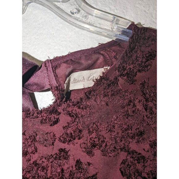 Women's Altar'd State Floral Peplum Burgundy Top Size L - Picture 8 of 11